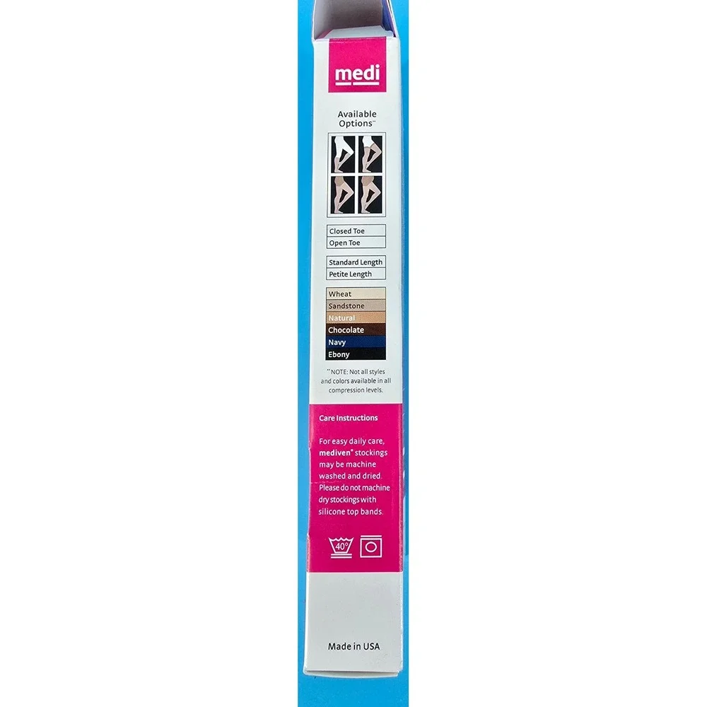 NEW Mediven Womens‎ Mild Compression Stockings Natural Closed Toe Size IV 15-20